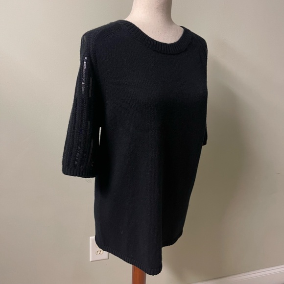 NWT Dorothee Schumacher Sequin Statement Pullover in Pure Black - Size XXL - Picture 10 of 13